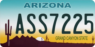 AZ license plate ASS7225