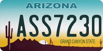AZ license plate ASS7230