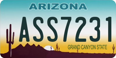 AZ license plate ASS7231