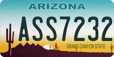 AZ license plate ASS7232