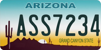 AZ license plate ASS7234