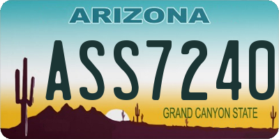 AZ license plate ASS7240