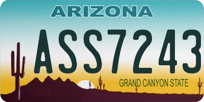AZ license plate ASS7243