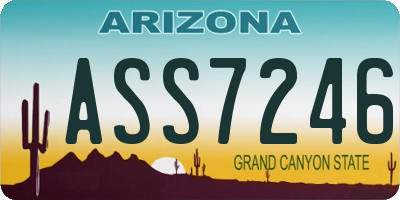 AZ license plate ASS7246