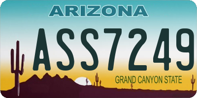AZ license plate ASS7249