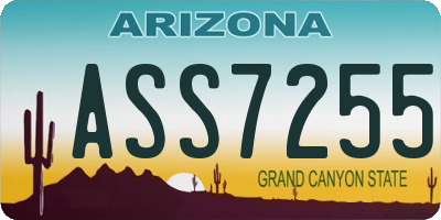 AZ license plate ASS7255