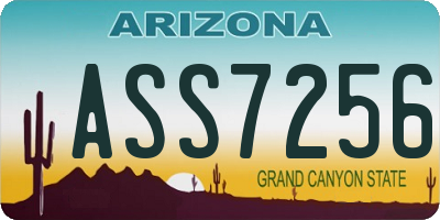 AZ license plate ASS7256