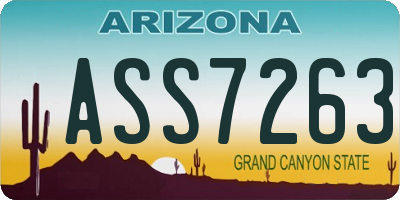 AZ license plate ASS7263
