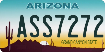 AZ license plate ASS7272