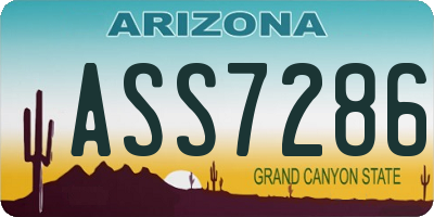 AZ license plate ASS7286
