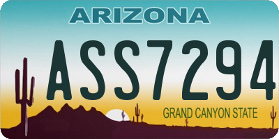 AZ license plate ASS7294