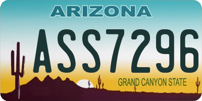 AZ license plate ASS7296