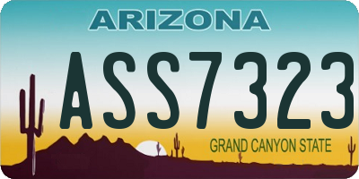 AZ license plate ASS7323