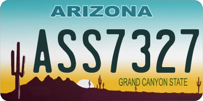 AZ license plate ASS7327