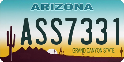 AZ license plate ASS7331
