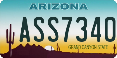 AZ license plate ASS7340
