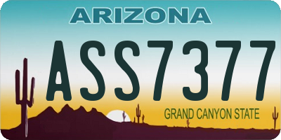 AZ license plate ASS7377