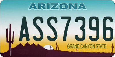 AZ license plate ASS7396