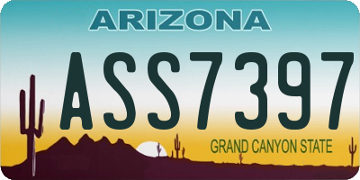 AZ license plate ASS7397