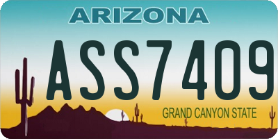 AZ license plate ASS7409