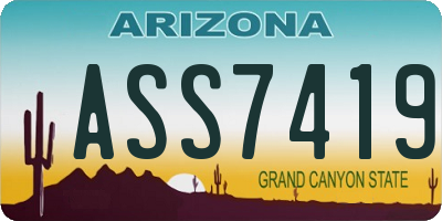 AZ license plate ASS7419