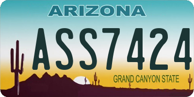 AZ license plate ASS7424