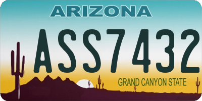 AZ license plate ASS7432