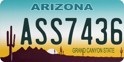 AZ license plate ASS7436
