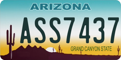 AZ license plate ASS7437