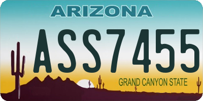 AZ license plate ASS7455