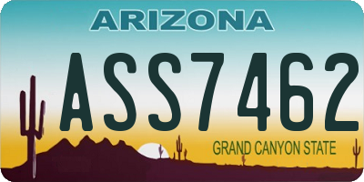 AZ license plate ASS7462