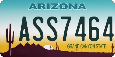 AZ license plate ASS7464
