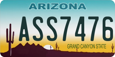AZ license plate ASS7476