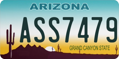 AZ license plate ASS7479