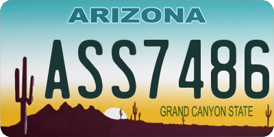 AZ license plate ASS7486