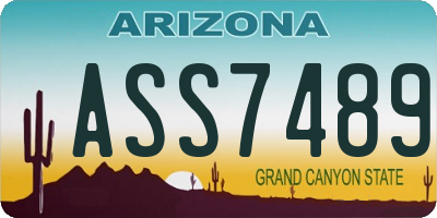 AZ license plate ASS7489