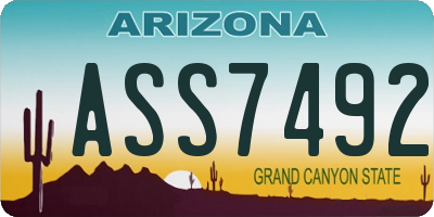 AZ license plate ASS7492