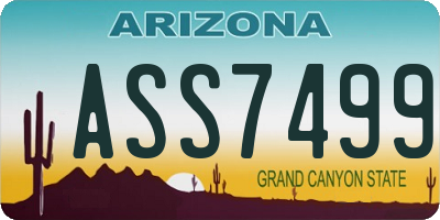 AZ license plate ASS7499