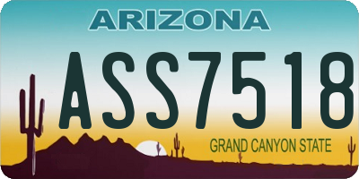 AZ license plate ASS7518