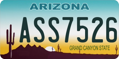 AZ license plate ASS7526