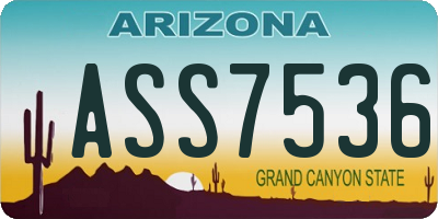 AZ license plate ASS7536
