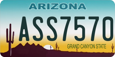 AZ license plate ASS7570