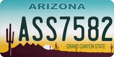 AZ license plate ASS7582