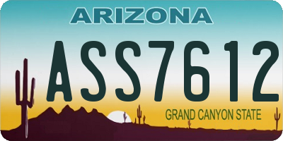 AZ license plate ASS7612