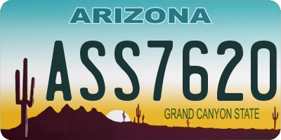 AZ license plate ASS7620