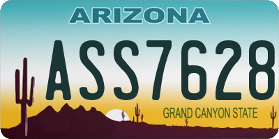 AZ license plate ASS7628