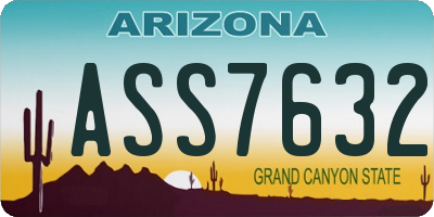 AZ license plate ASS7632