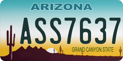 AZ license plate ASS7637