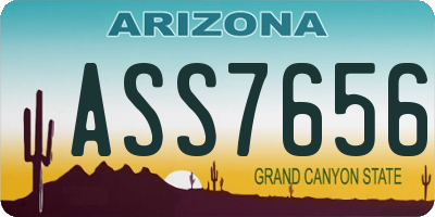 AZ license plate ASS7656