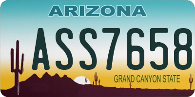 AZ license plate ASS7658